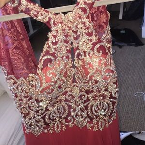 Red design homecoming dress
